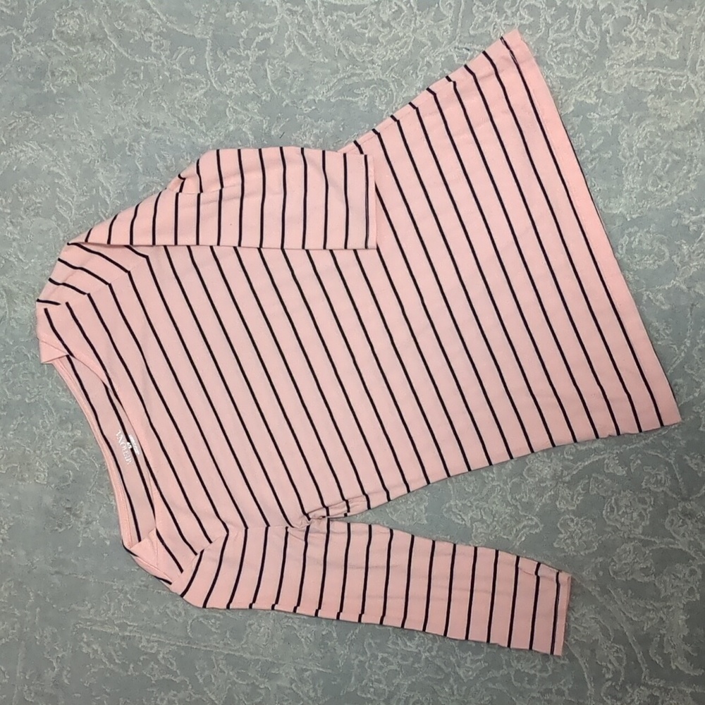 Merona Striped 3/4 Sleeve Boatneck Top